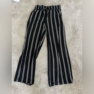 Joe Benbasset Black and White Striped Pants